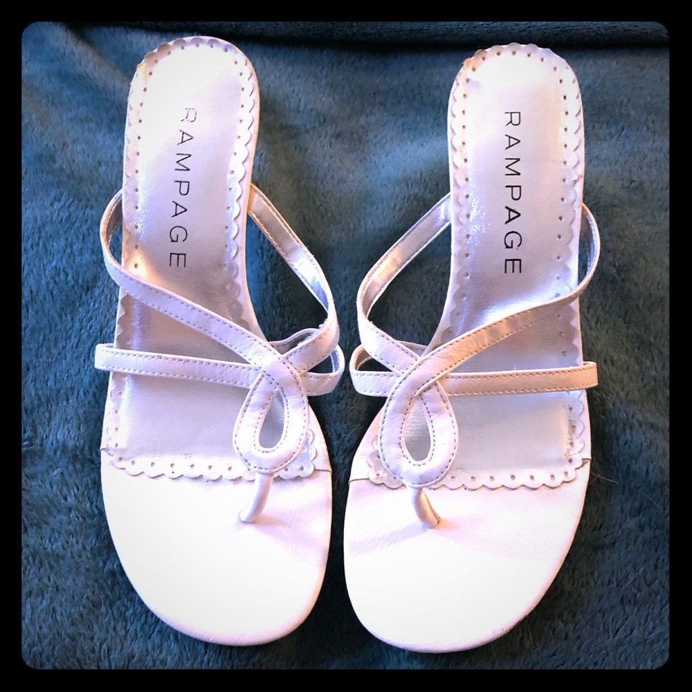 White rampage sandals size 6.5